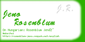 jeno rosenblum business card